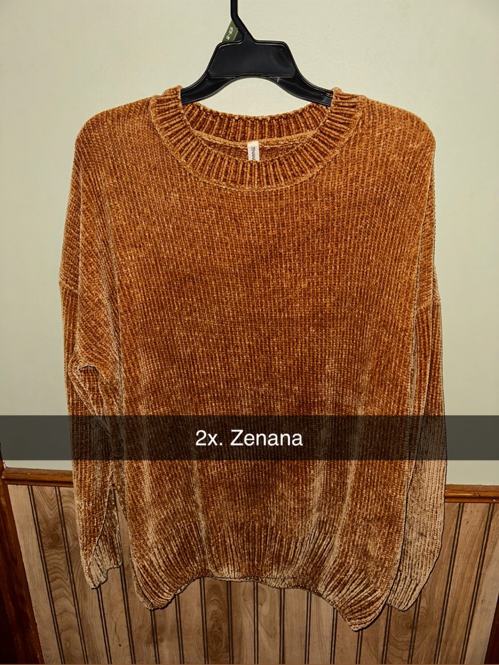 Zenana Outfitters Plush Chenille Sweater Cardigan - Rust Brown
